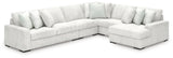Stupendous 5-Piece Sectional with Chaise (Sectional Orientation: Right Arm Facing)