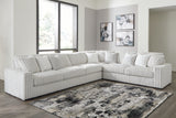 Stupendous 5-Piece Sectional with Ottoman (Armless Chair, Left-Arm Facing Sofa, Right-Arm Facing Sofa, Wedge, Oversized Accent Ottoman)