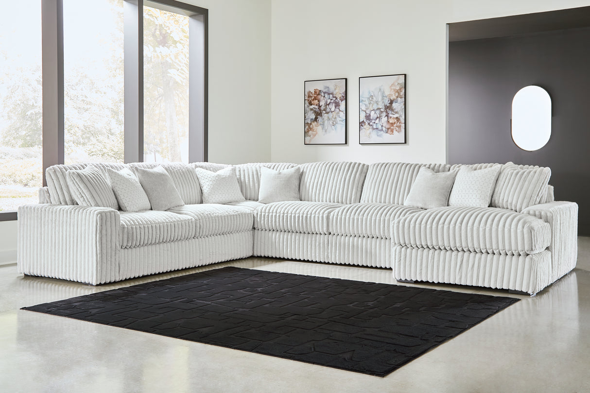 Stupendous 5-Piece Sectional with Chaise (Sectional Orientation: Right Arm Facing)