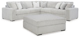 Stupendous 4-Piece Sectional with Ottoman (Left-Arm Facing Sofa, Right-Arm Facing Sofa, Wedge, Oversized Accent Ottoman)