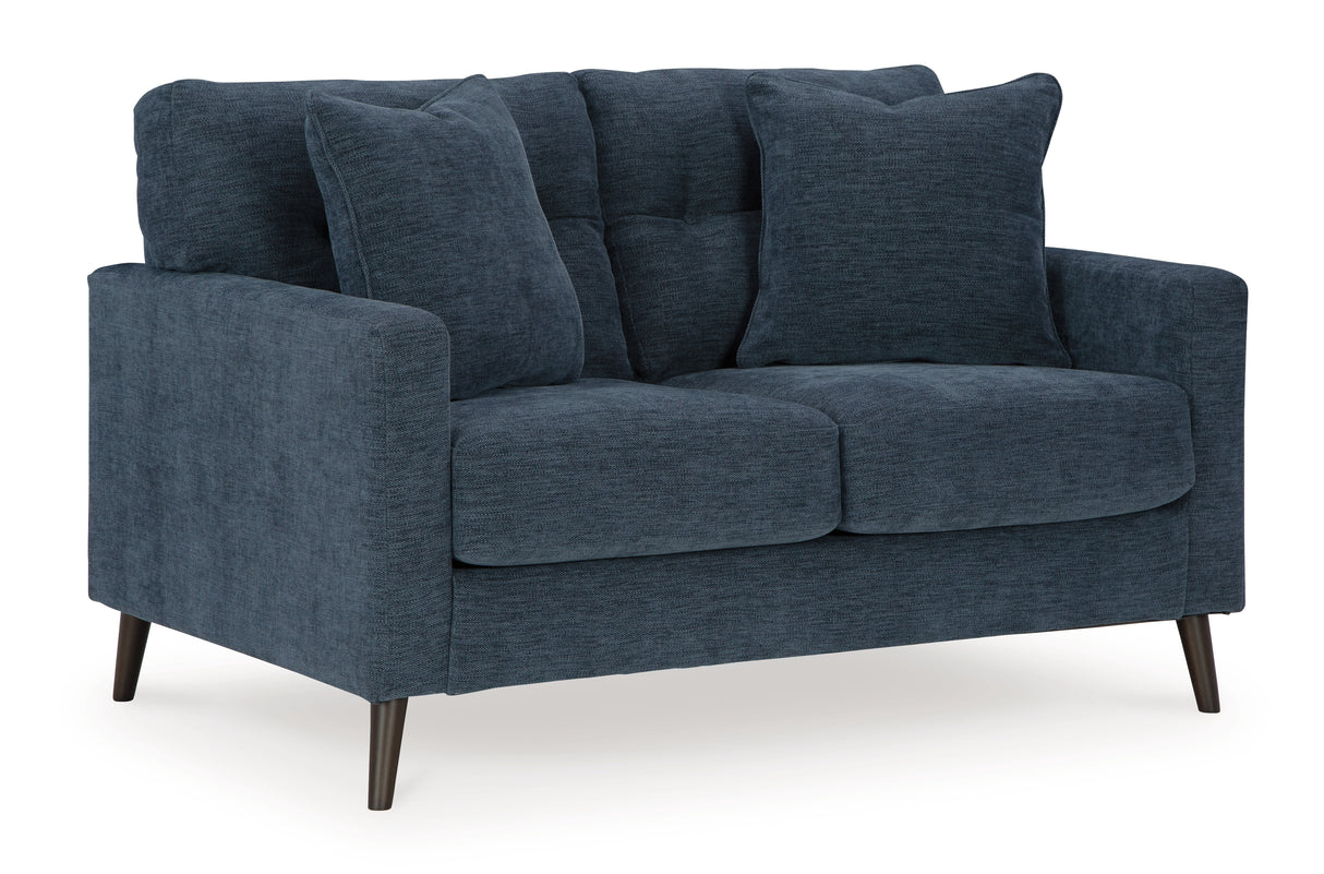 Bixler Loveseat (Color: Navy)