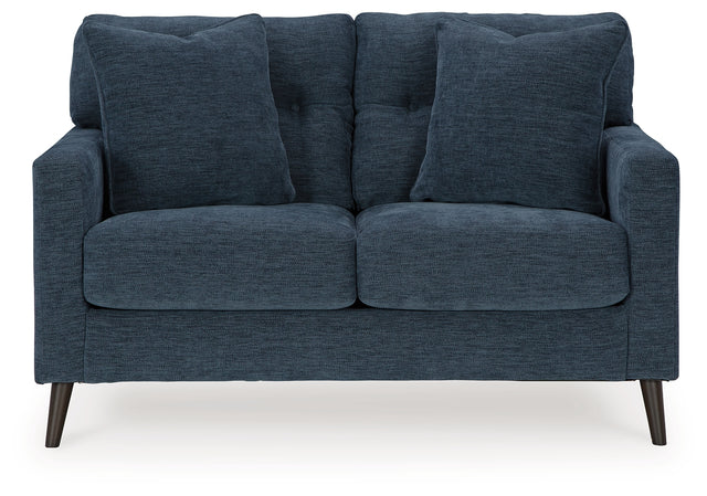 Bixler Loveseat (Color: Navy)