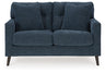 Bixler Loveseat (Color: Navy)