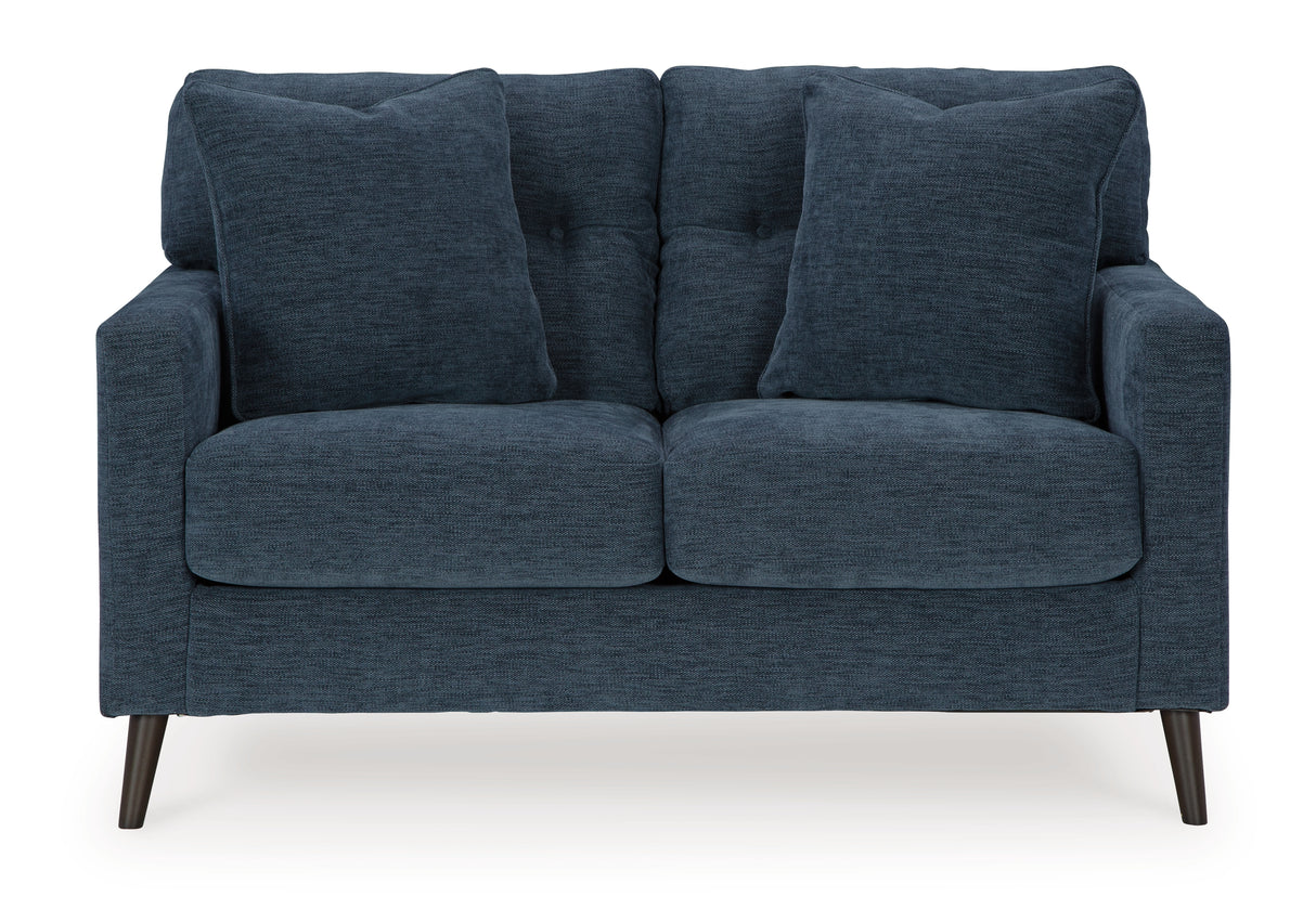 Bixler Loveseat (Color: Navy)
