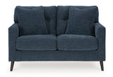 Bixler Loveseat (Color: Navy)