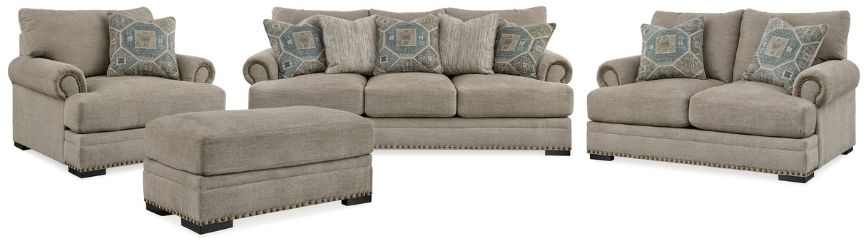 Galemore 4-Piece Sofa, Loveseat, Chair and Ottoman (Sofa, Loveseat, Oversized Chair, Ottoman)