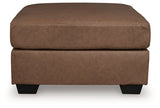 WillowBend Oversized Accent Ottoman (Color: Caramel)