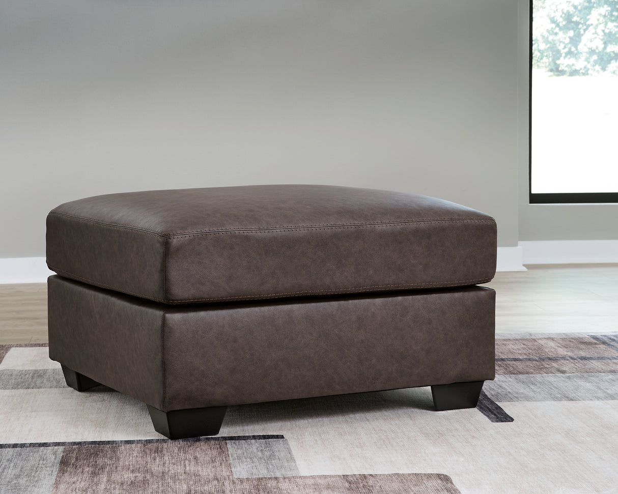WillowBend Oversized Accent Ottoman (Color: Umber)
