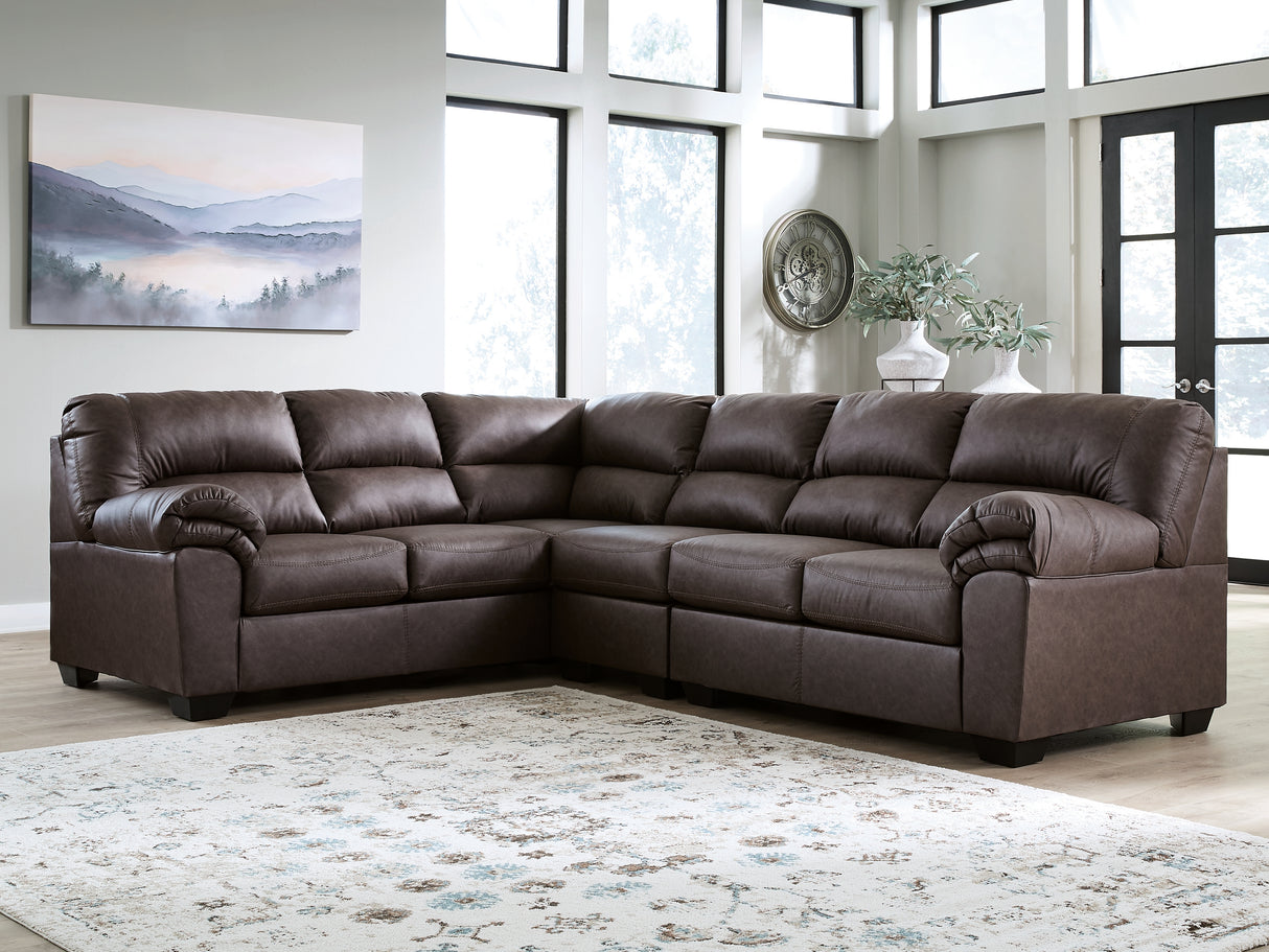 WillowBend 3-Piece Sectional (Color: Umber)