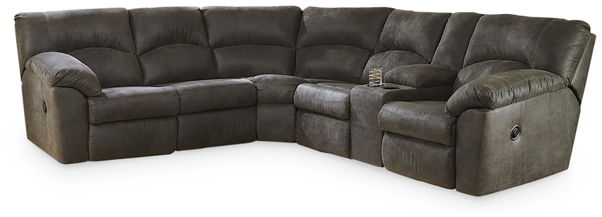 Tambo 2-Piece Reclining Sectional (Color: Pewter)