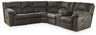 Tambo 2-Piece Reclining Sectional (Color: Pewter)