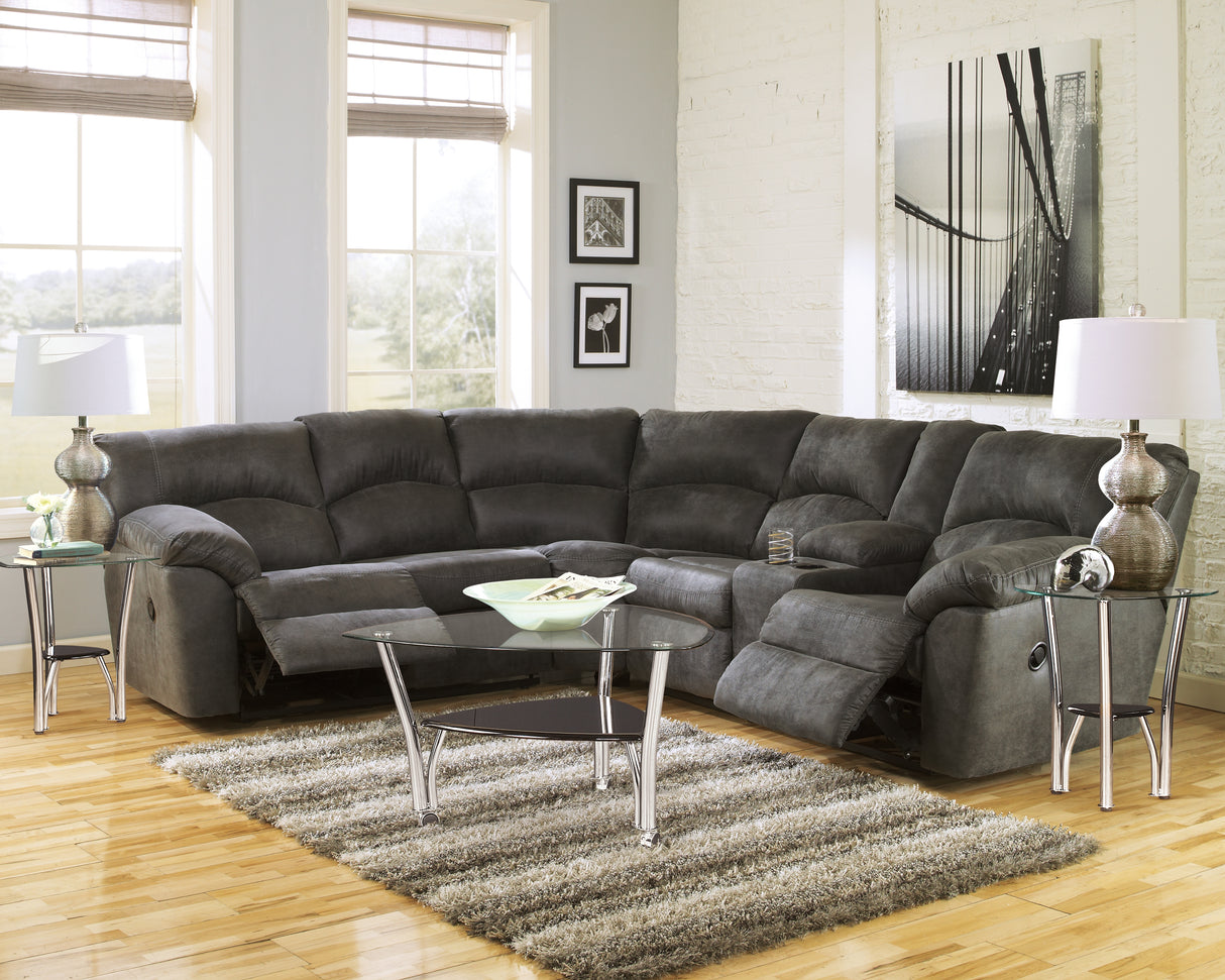 Tambo 2-Piece Reclining Sectional (Color: Pewter)