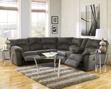 Tambo 2-Piece Reclining Sectional (Color: Pewter)