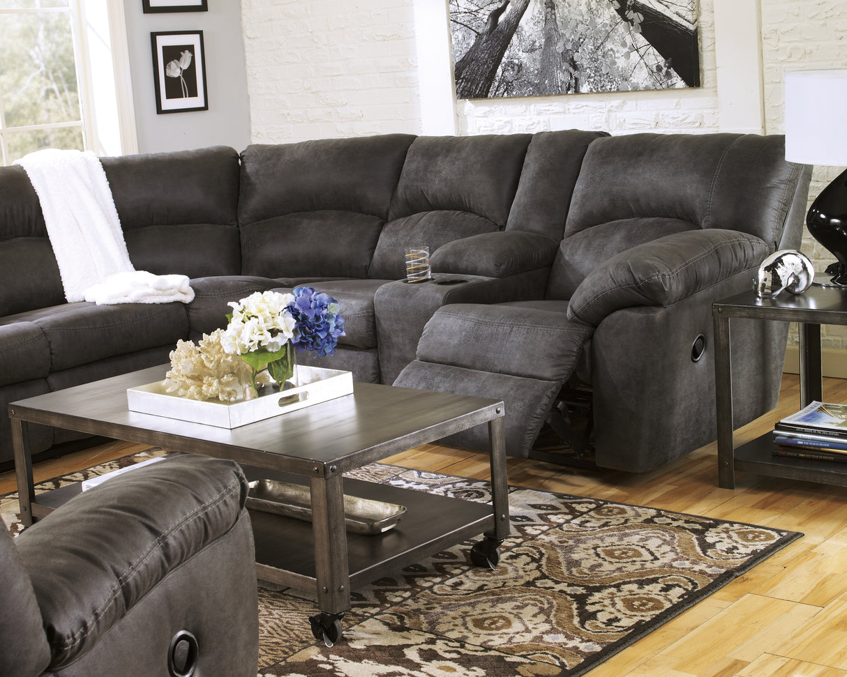 Tambo 2-Piece Reclining Sectional (Color: Pewter)