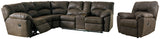 Tambo 3-Piece Sectional with Recliner (Left-Arm Facing Reclining Loveseat, Right-Arm Facing Reclining Loveseat, Recliner)
