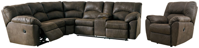 Tambo 3-Piece Sectional with Recliner (Left-Arm Facing Reclining Loveseat, Right-Arm Facing Reclining Loveseat, Recliner)