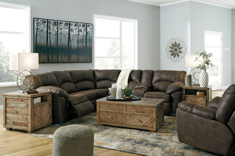 Tambo 3-Piece Sectional with Recliner (Left-Arm Facing Reclining Loveseat, Right-Arm Facing Reclining Loveseat, Recliner)