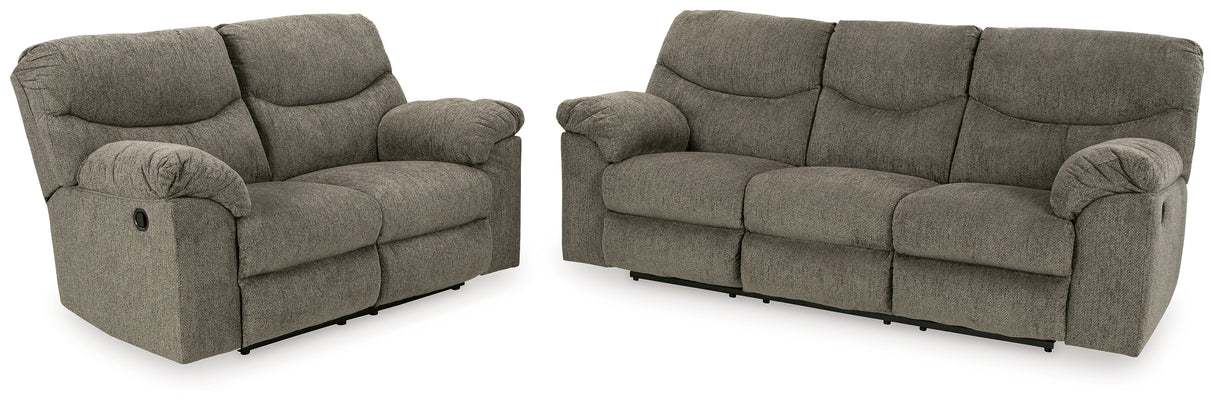 Alphons 2-Piece Sofa and Loveseat (Reclining Sofa, Reclining Loveseat)