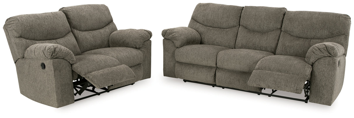 Alphons 2-Piece Sofa and Loveseat (Reclining Sofa, Reclining Loveseat)