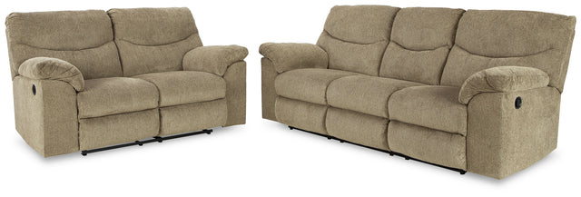 Alphons 2-Piece Sofa and Loveseat (Reclining Sofa, Reclining Loveseat)