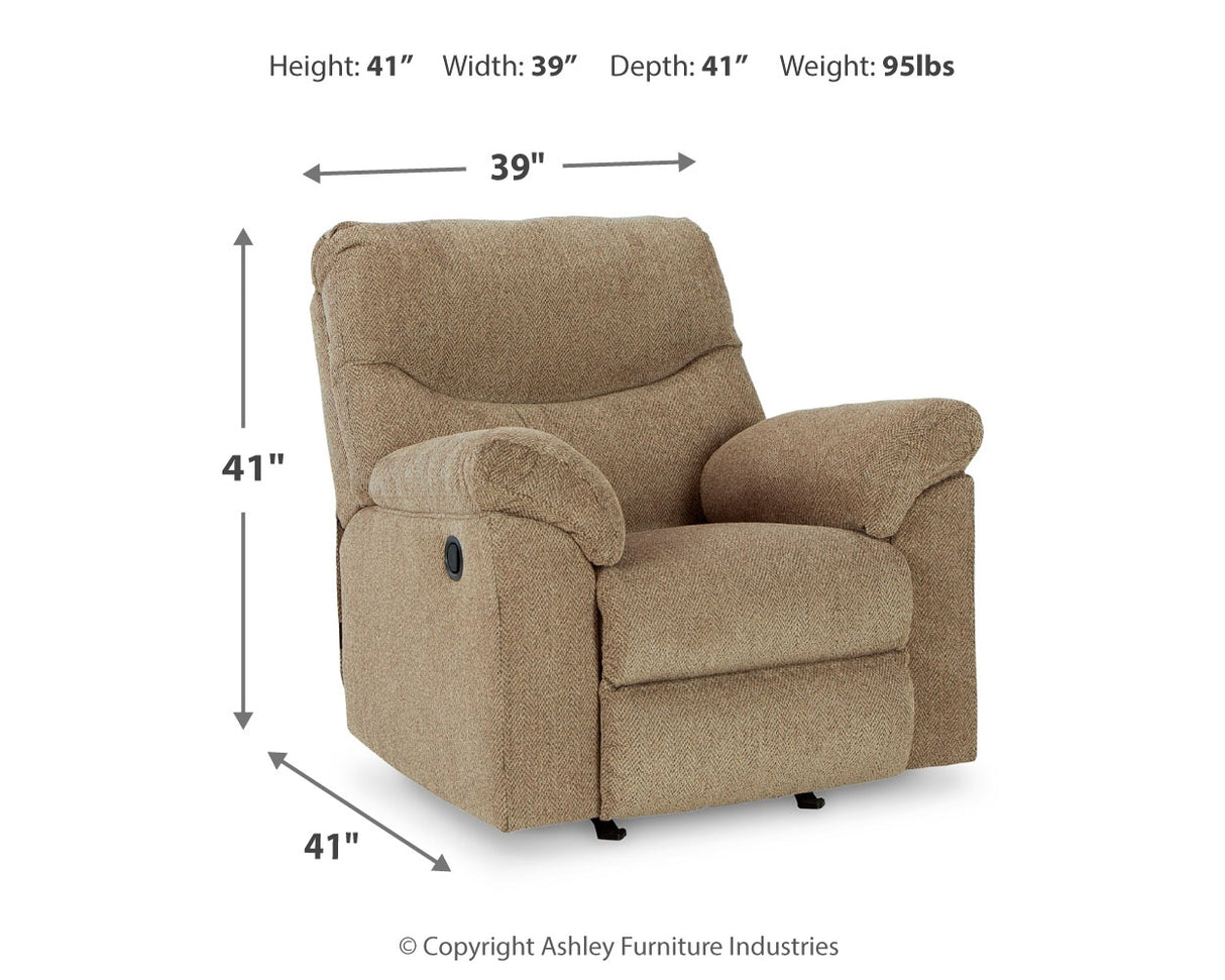 Alphons 3-Piece Sofa, Loveseat and Recliner (Reclining Sofa, Reclining Loveseat, Recliner)
