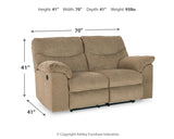 Alphons 3-Piece Sofa, Loveseat and Recliner (Reclining Sofa, Reclining Loveseat, Recliner)