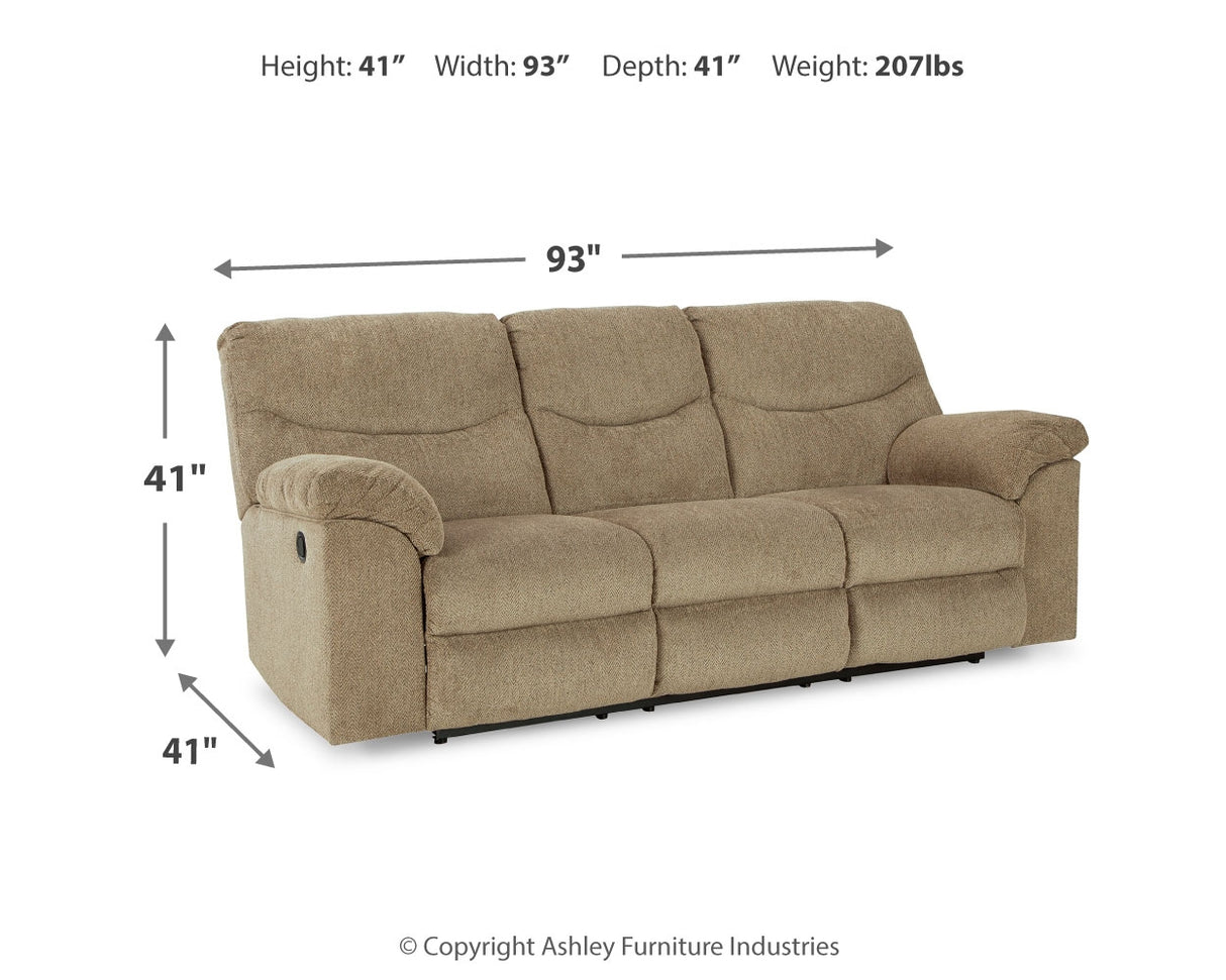 Alphons 3-Piece Sofa, Loveseat and Recliner (Reclining Sofa, Reclining Loveseat, Recliner)