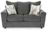 Stairatt Loveseat (Color: Gravel)