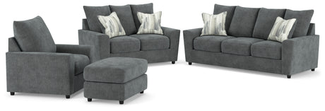 Stairatt 4-Piece Sofa, Loveseat, Chair and Ottoman (Sofa, Loveseat, Chair, Ottoman)