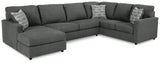 Edenfield 3-Piece Sectional with Chaise (Color: Charcoal)