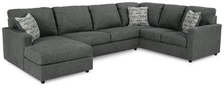 Edenfield 3-Piece Sectional with Chaise (Color: Charcoal)