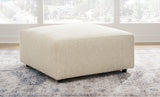 Edenfield Oversized Accent Ottoman (Color: Linen)