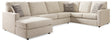 Edenfield 3-Piece Sectional with Chaise (Color: Linen)