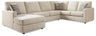 Edenfield 3-Piece Sectional with Chaise (Color: Linen)