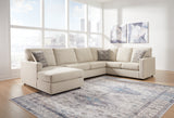 Edenfield 3-Piece Sectional with Chaise (Color: Linen)