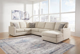Edenfield 4-Piece Sectional with Ottoman (Right-Arm Facing Corner Chaise, Armless Loveseat, Left-Arm Facing Sofa with Corner Wedge, Oversized Accent Ottoman)