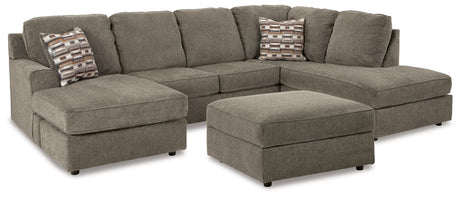 O'Phannon 3-Piece Sectional with Ottoman (Left-Arm Facing Sofa Chaise, Right-Arm Facing Corner Chaise, Ottoman With Storage)