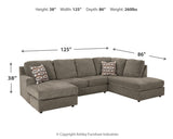 O'Phannon 3-Piece Sectional with Ottoman (Left-Arm Facing Sofa Chaise, Right-Arm Facing Corner Chaise, Ottoman With Storage)
