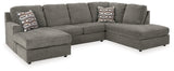 O'Phannon 3-Piece Sectional with Ottoman (Left-Arm Facing Sofa Chaise, Right-Arm Facing Corner Chaise, Ottoman With Storage)