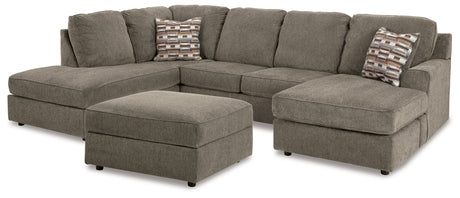 O'Phannon 3-Piece Sectional with Ottoman (Right-Arm Facing Sofa Chaise, Left-Arm Facing Corner Chaise, Ottoman With Storage)