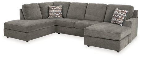 O'Phannon 3-Piece Sectional with Ottoman (Right-Arm Facing Sofa Chaise, Left-Arm Facing Corner Chaise, Ottoman With Storage)