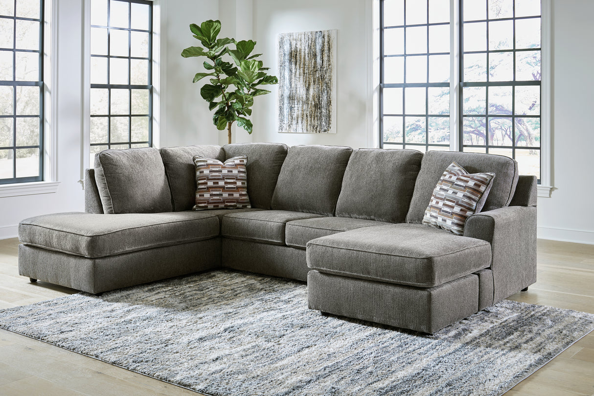 O'Phannon 3-Piece Sectional with Ottoman (Right-Arm Facing Sofa Chaise, Left-Arm Facing Corner Chaise, Ottoman With Storage)