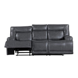 Titan - Sofa With Dual Recliner - Gray