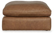Emilia Oversized Accent Ottoman (Color: Caramel)