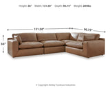 Emilia 4-Piece Sectional (Color: Caramel)