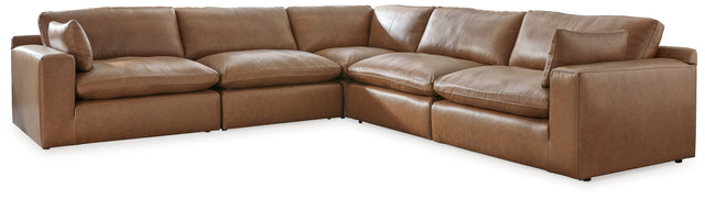 Emilia 5-Piece Sectional (Color: Caramel)