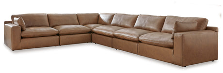 Emilia 6-Piece Sectional (Color: Caramel)