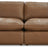 Emilia 2-Piece Sectional Loveseat (Color: Caramel)