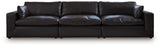 Emilia 3-Piece Sectional Sofa (Color: Black)