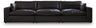 Emilia 3-Piece Sectional Sofa (Color: Black)